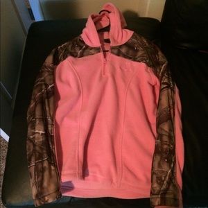 pink camo sweatshirt size m